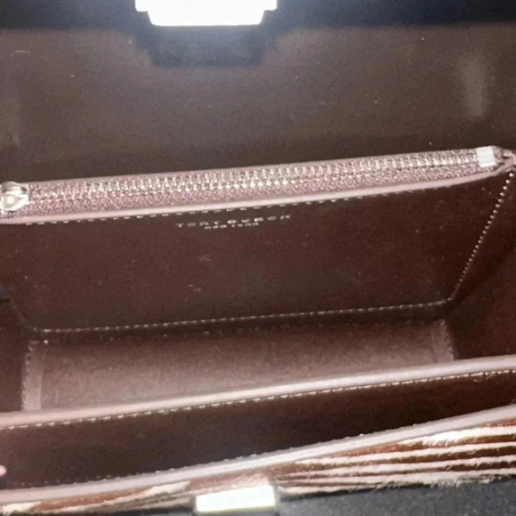 Tory Burch Eleanor Calfhair Fold over Crossbody Bag - Picture 11 of 12